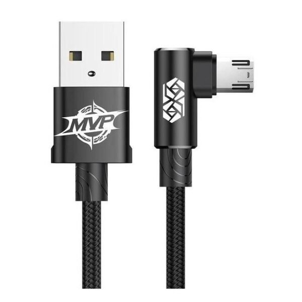 Baseus MVP Elbow Micro 1M Cable USB For 2A Black – CAMMVP-A01