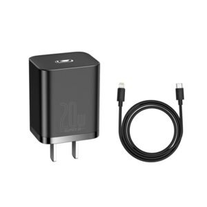 Baseus 20W Super Si 1C Fast Wall Charger USB Type C + USB Type C CN – Lightning 1m cable – TZCCSUP-A01