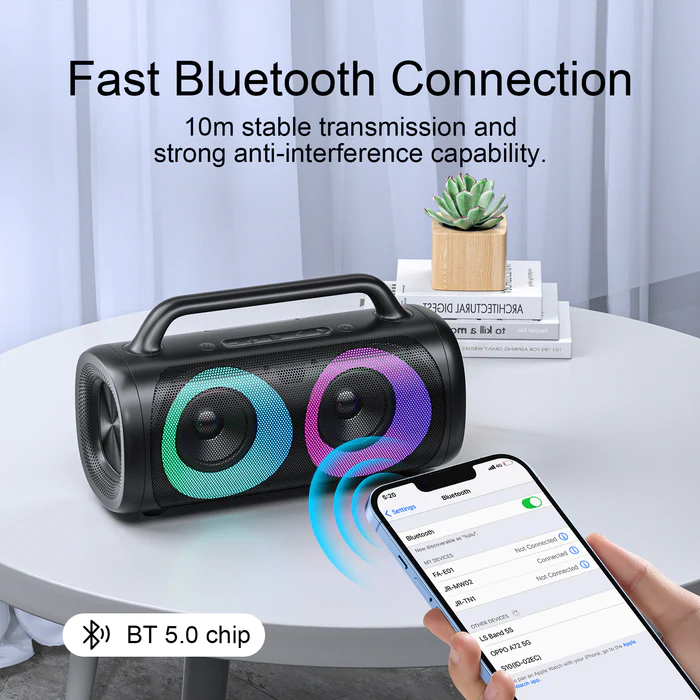 Joyroom-MW02 40W Wireless Bluetooth Speaker with RGB Lights – gadget Ceylon -4