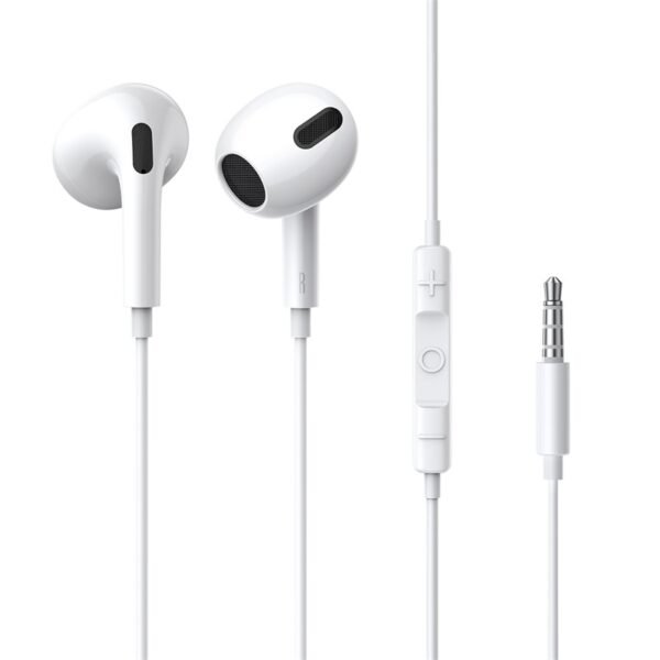 Baseus Encok H17 lateral Wired in-ear 3.5mm Earphone White- NGCR020002