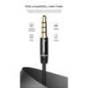 Baseus Encok H06 lateral Wired in-ear 3.5mm Earphones Black- NGH06-01 - Image 4