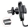 Baseus Wireless Charger Gravity Car Mount Phone Bracket Air Vent Holder + Qi Charger Black -WXYL-01 - Image 5