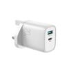 Joyroom 20W PD + QC3.0 Dual Port Travel Adapter UK (White) - L-QP2011