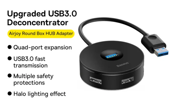 Baseus Air Joy Round Box USB to USB Hub - Image 9