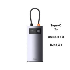Baseus 4 in 1 Star Joy Series HUB Type C Docking Station – (3 x USB 3.2 Gen. 1 / RJ45) – WKWG070113