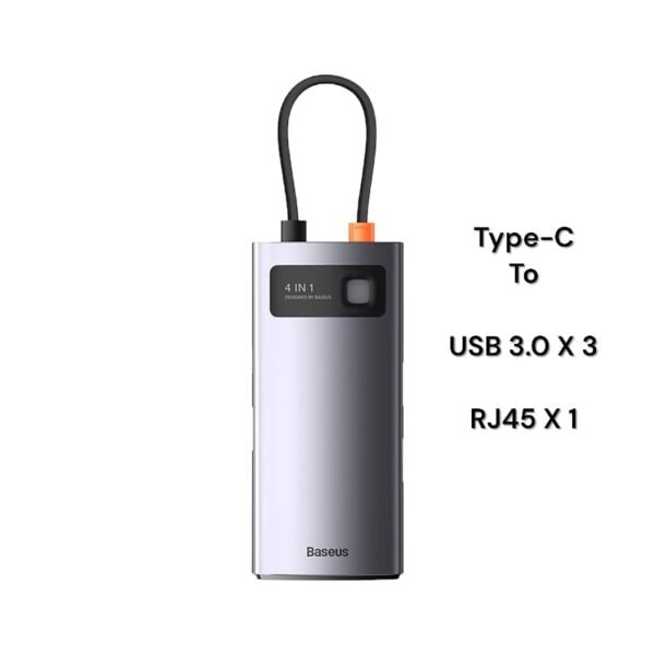 Baseus 4 in 1 Star Joy Series HUB Type C Docking Station – (3 x USB 3.2 Gen. 1 / RJ45) – WKWG070113