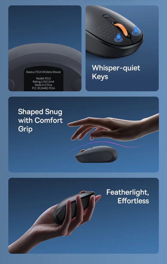 Baseus F01A Creator Wireless Mouse - Frosted Gray