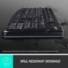 Logitech MK120 Corded Keyboard and Mouse Combo – Black - Image 3