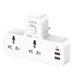 LDNIO SC2311 2 AC Outlets Portable Extension Power Socket UK Pin – SC2311