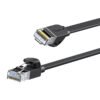 Baseus CAT 6 3M High Speed Six types of RJ45 Gigabit Network Cable (flat cable) - Black - Image 2