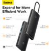 Baseus Lite Series  6 in 1 Type-C Hub Docking Station – Black - Image 7