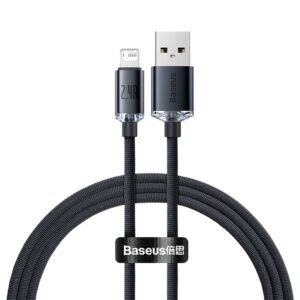 Baseus Crystal Shine Series 1.2m USB to Lightning 2.4A Fast Charging Data Cable