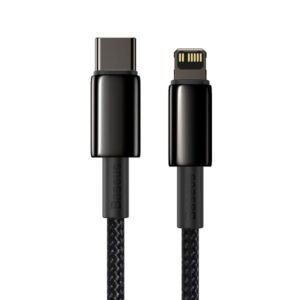 Baseus Tungsten Gold 20W PD 1M Fast Charging Data Cable Type-C to Lightning Black – CATLWJ-01