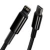 Baseus Tungsten Gold 20W PD 1M Fast Charging Data Cable Type-C to Lightning - Black - Image 3