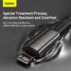 Baseus Tungsten Gold 20W PD 1M Fast Charging Data Cable Type-C to Lightning - Black - Image 10