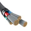 Baseus Unbreakable Series 1m USB to Lightning 2.4A Fast Charging Data Cable  – Cluster Black - Image 6