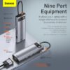 Baseus Metal Gleam Series 9-in-1 Hub - Image 3