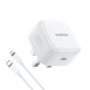 UGREEN 20W Type-C PD Fast Charger kit with 1m Type-C to Lightning Cable (MFi Certified)