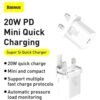 Baseus 20W Super Si 1C Fast Charger with Type-C - iP Cable - Image 5