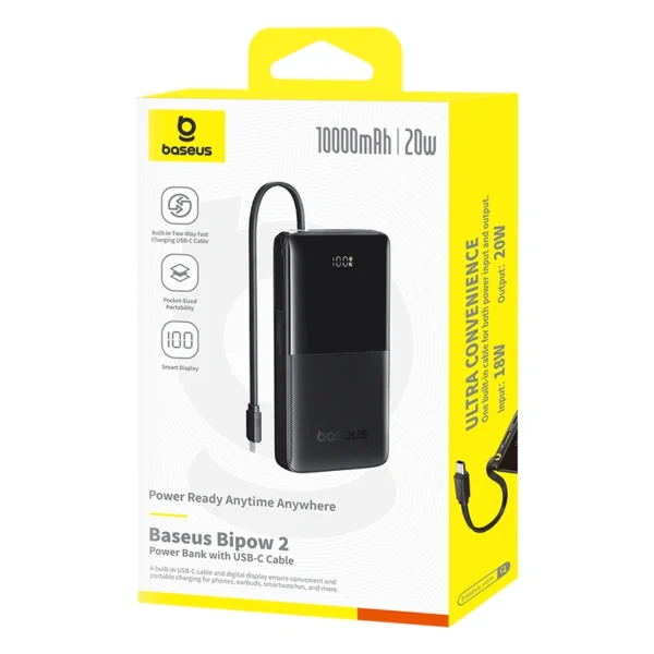 Baseus Bipow 2 10000mah 20W Digital Display Power Bank - Image 10