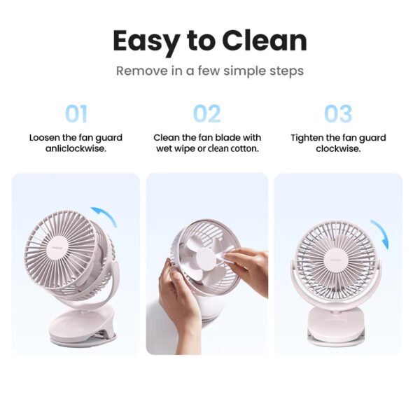 UGREEN Multifunctional Clip Type Rechargeable Fan - Image 6