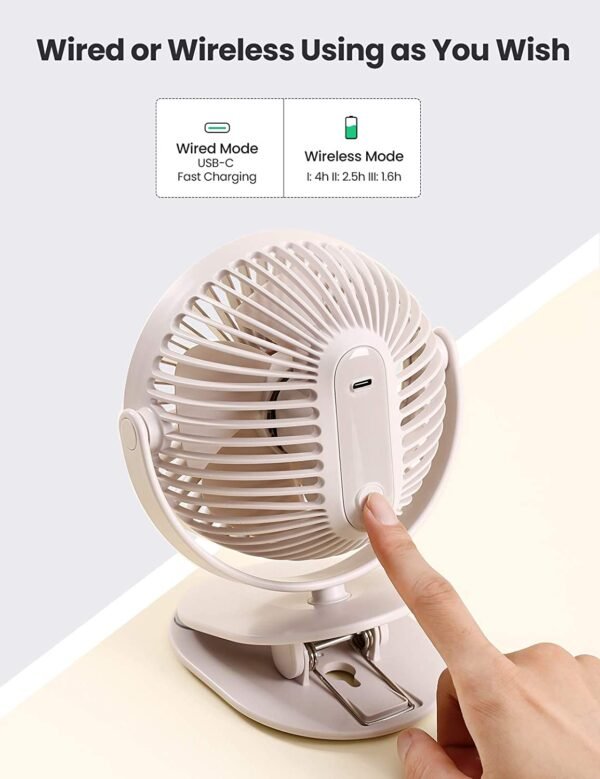 UGREEN Multifunctional Clip Type Rechargeable Fan - Image 2