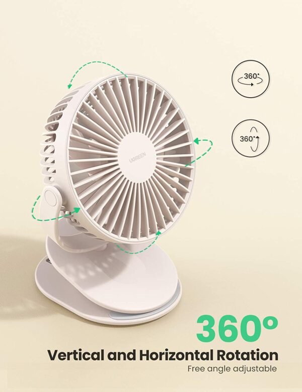 UGREEN Multifunctional Clip Type Rechargeable Fan - Image 4