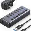 UGREEN 7 Port USB to USB 3.0 Hub with Separate Switch - Image 2