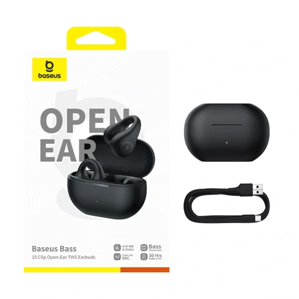 Baseus Bass 15 Clip Open-Ear True Wireless Earphones - Image 10