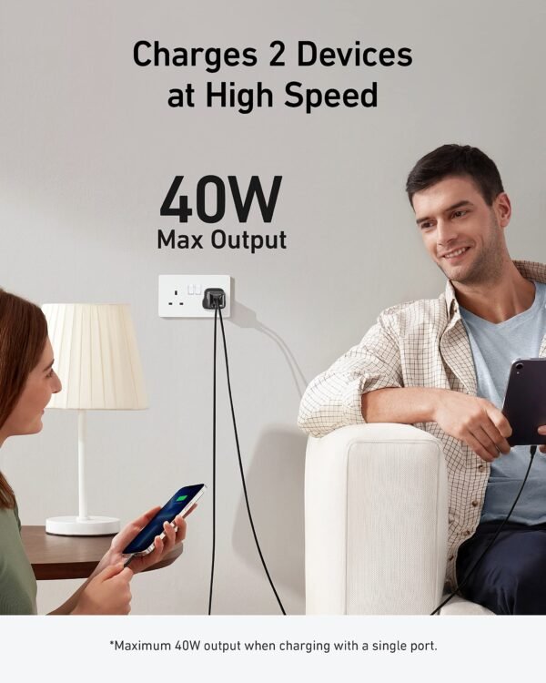 Anker 521 40W USB-C Dual Port Charger - Image 2