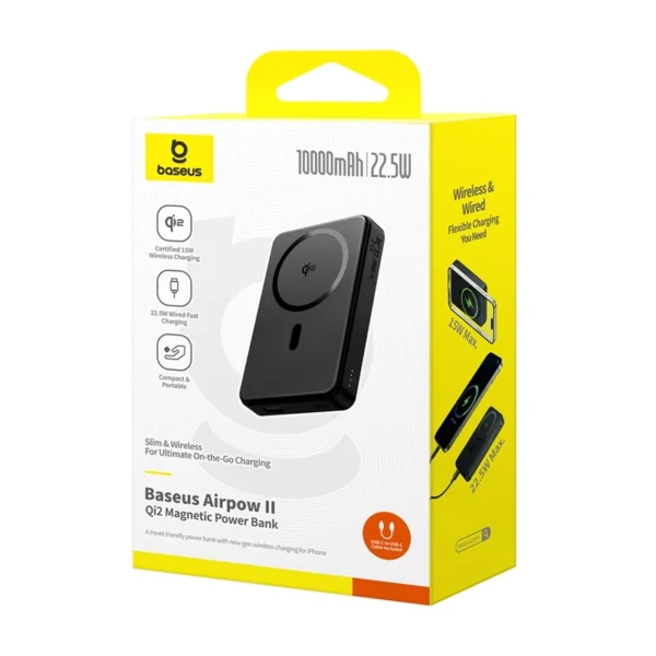 Baseus Airpow Ⅱ 10000mAh 22.5W Qi2 Magnetic Power Bank  - Image 12