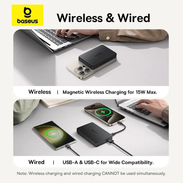 Baseus Airpow Ⅱ 10000mAh 22.5W Qi2 Magnetic Power Bank  - Image 10