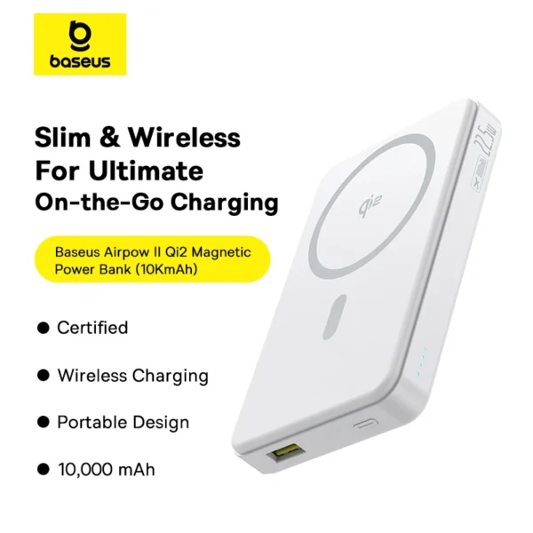 Baseus Airpow Ⅱ 10000mAh 22.5W Qi2 Magnetic Power Bank - Image 10