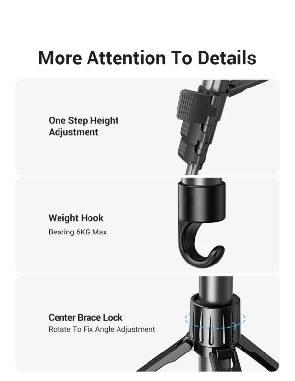 UGREEN Professional Tripod For Phone and Cameras - Image 11
