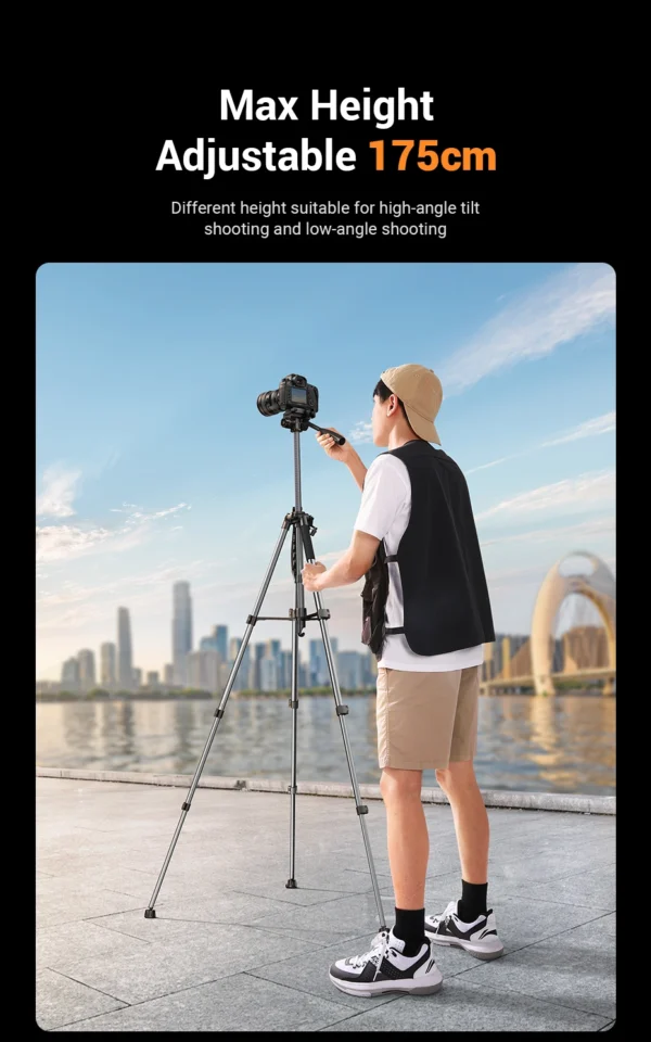 UGREEN Professional Tripod For Phone and Cameras - Image 8