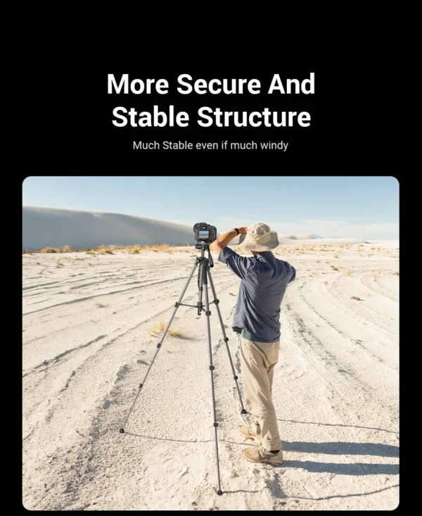 UGREEN Professional Tripod For Phone and Cameras - Image 7