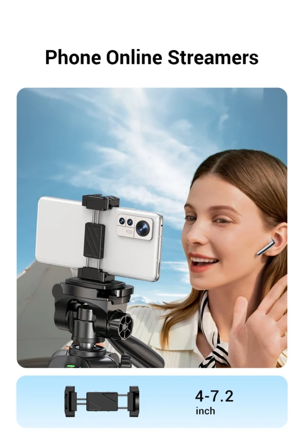 UGREEN Professional Tripod For Phone and Cameras - Image 4