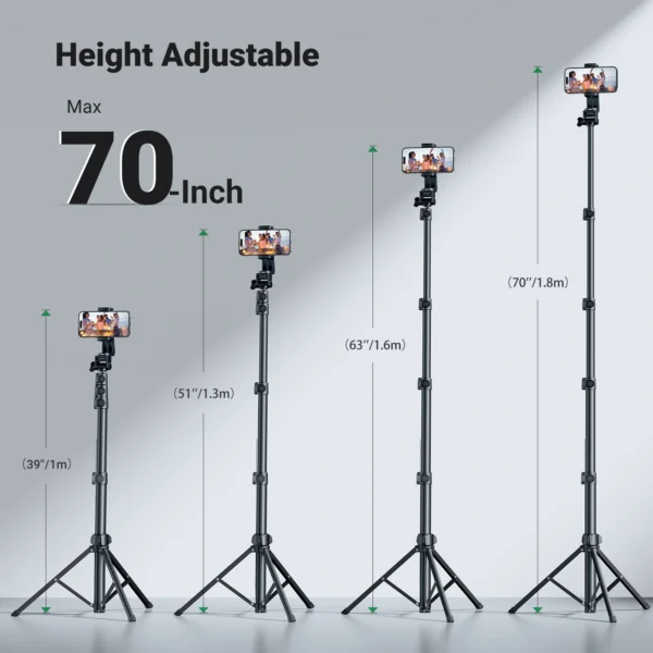 UGREEN Tripod and Selfie Stick with Bluetooth Remote - Image 7