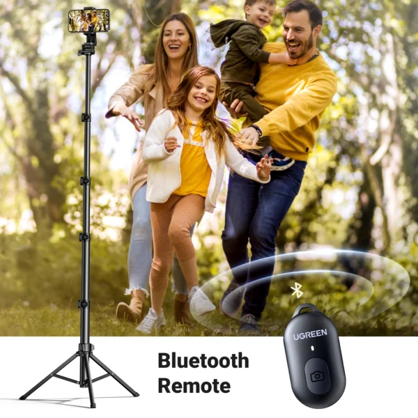 UGREEN Tripod and Selfie Stick with Bluetooth Remote - Image 4