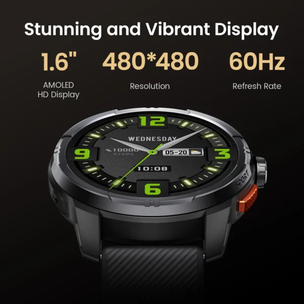 Haylou Solar Ultra GPS Tracking Smart Watch - Black - Image 7