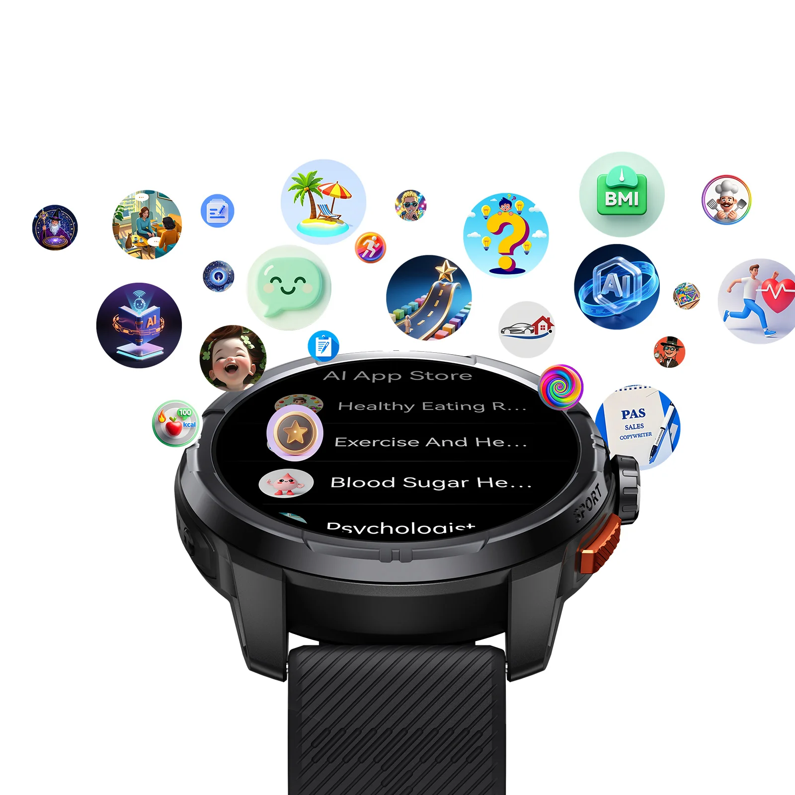 Haylou Solar Ultra GPS Tracking Smart Watch AI Edition - Black - Image 11