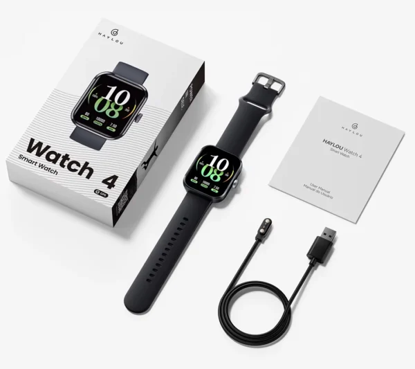 Haylou Watch 4 GPS Tracking Smart Watch - Black - Image 13