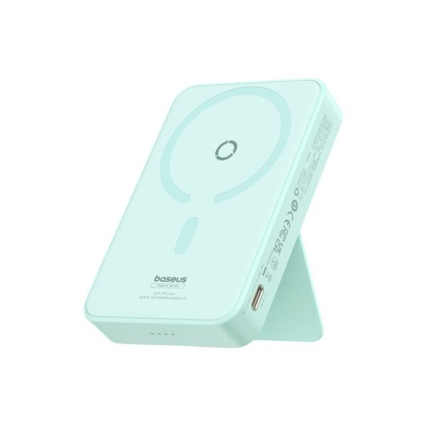 Baseus MagPro Magnetic Bracket 5000mAh 20W Wireless Fast Charging Power Bank - Peppermint Blue (P10064101333-00)