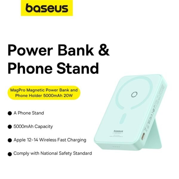 Baseus MagPro 5000mAh 20W Magnetic Bracket Wireless Power Bank - Image 13
