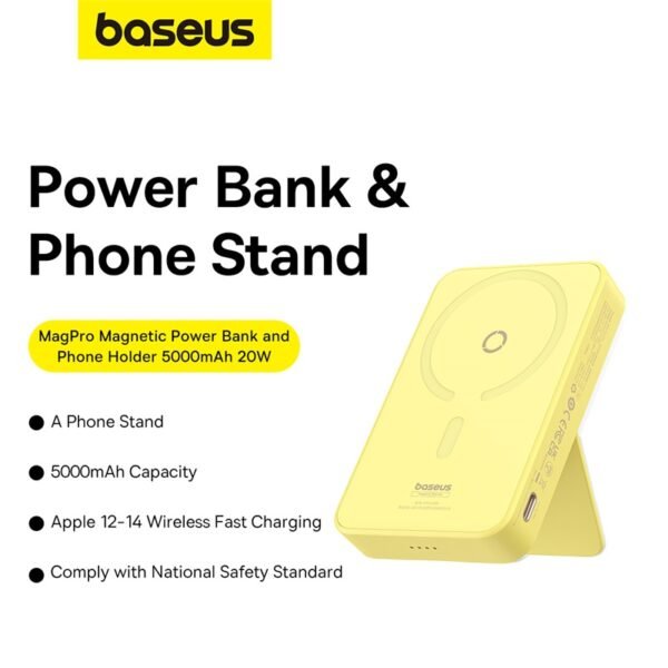 Baseus MagPro 5000mAh 20W Magnetic Bracket Wireless Power Bank - Image 14