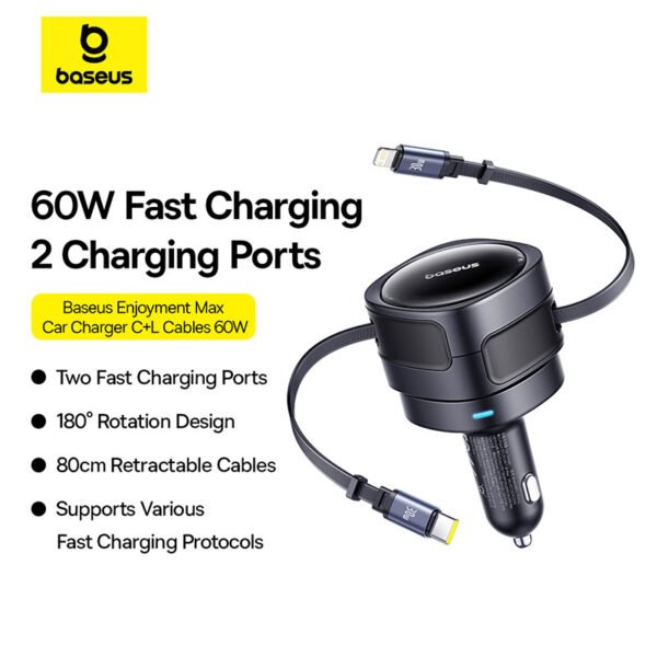 Baseus Enjoyment Max 60W Car Charger - Image 15