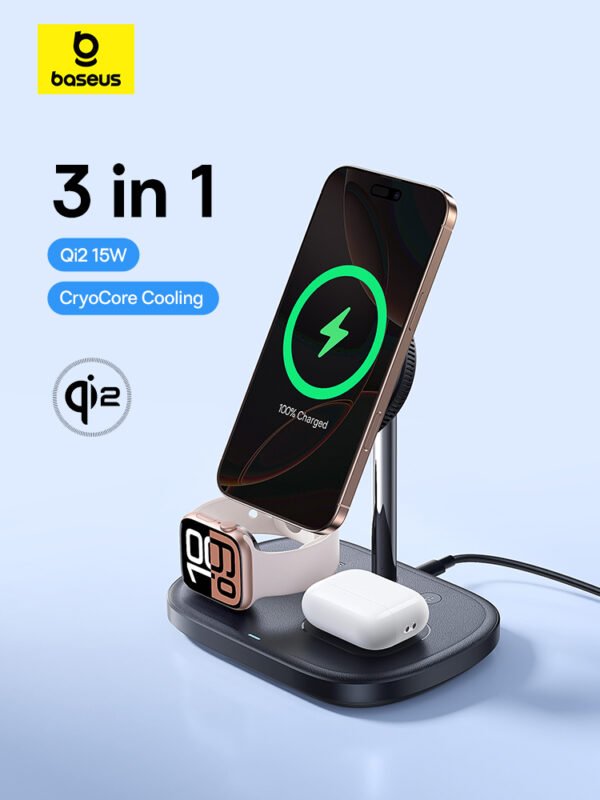 Baseus EnerFill FS41 3-in-1 Wireless Charging Stand - Image 5