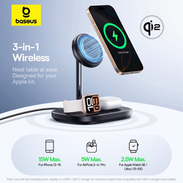 Baseus EnerFill FS41 3-in-1 Wireless Charging Stand - Image 9
