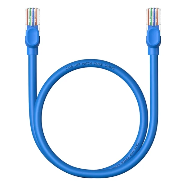 Baseus CAT 6 0.5 Meter High Speed Gigabit Ethernet Cable (Round Cable) – Galaxy Blue (B00133204311-00)