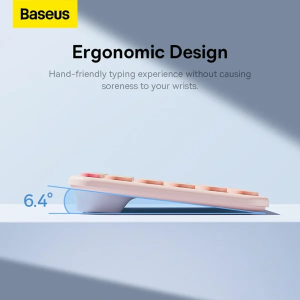 Baseus K01A Wireless Tri-Mode Keyboard Pink - Image 10